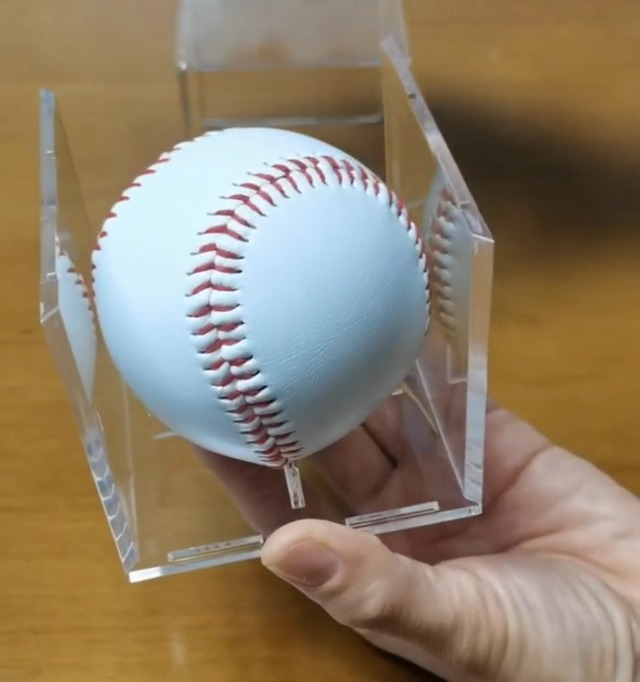 Hduacuge Vetrina da Baseball 6 Pezzi, Scatola di Presentazione in Acrilico Protetto contro i raggi UV, Vetrina Trasparente Palla Autografo Souvenir Vetrina