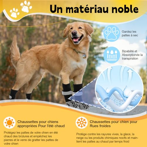 Antirutschsocken Hund Katzen der Hundebeschützer Dog Shoes Booties Hunde Hitzeschutz Hundestiefel Socken Antirutsch Hundesocken für Kleine Leckschutz Pfote Schuhe Urlaub Zubehör Hundebekleidung(XS)
