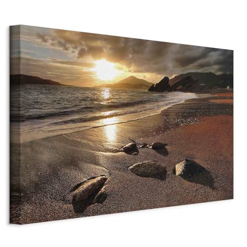 murando - Quadro Fonoassorbente Mare 120x80 cm 1 Pezzo - Canvas - Quadri Acustici XXL Grandi - Pannelli Fonoassorbenti Decorativi - Decorazione da Parete Soggiorno - Pietra c-B-0550-b-a