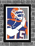 Florida Gators Tim Tebow Portrait Sports Print Art 11x17