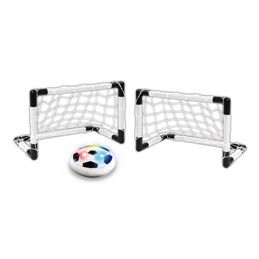 Playwell Innov8 Air Soccer Goalpost | Portable Training Net | Slide on Any Smooth Surface | Ages 5+ | Battery Operated with LED Lights | Quick Setup | Durable