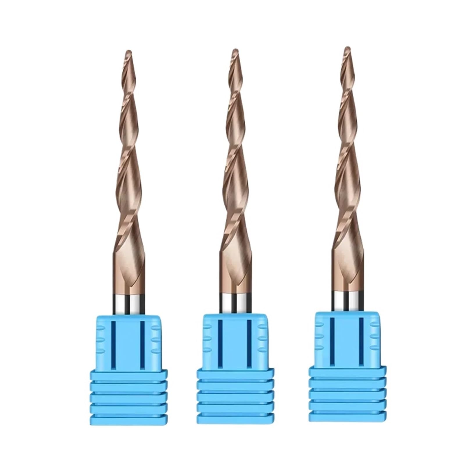 1 Szt. 2 Ostrza Z Węglików Spiekanych Spiralne Stożkowe Kulkowe Frezy Trzpieniowe 3.175-12mm Shank Frez Do Obróbki Drewna CNC 3D Rzeźba