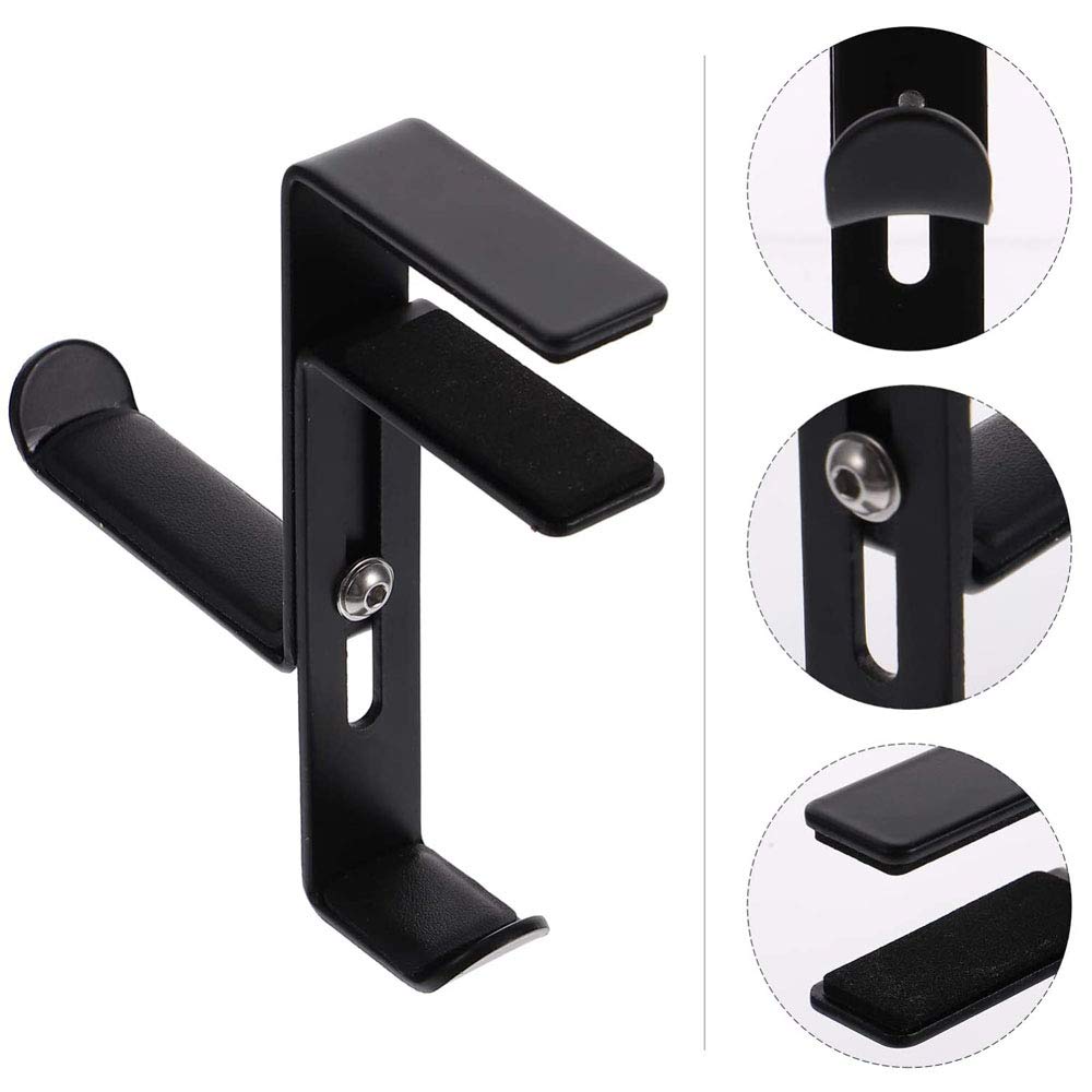 Headset Holder Table, Headphone Holder Adjustable, Headset Stand With Single Layer Hook, Headphone Holder, Black, Headphone Stand, Headset Holder Monitor For Office Tables, Computer Desks - View #5