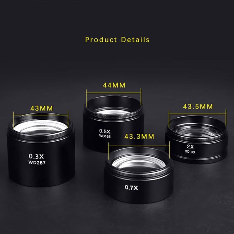 Microscope 0.3X/0.5X/0.7X/2X Mechanic Stereo Microscope Objective Lens(2X)