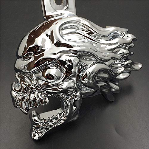 Httmt Mt246-009-Cd Chrome Ghost Head Wind Head Horn Cover Compatible With 1992 And Up Harley-Davidson With Side Mount Inchescowbell Inches And All V-Rod's #TOP2