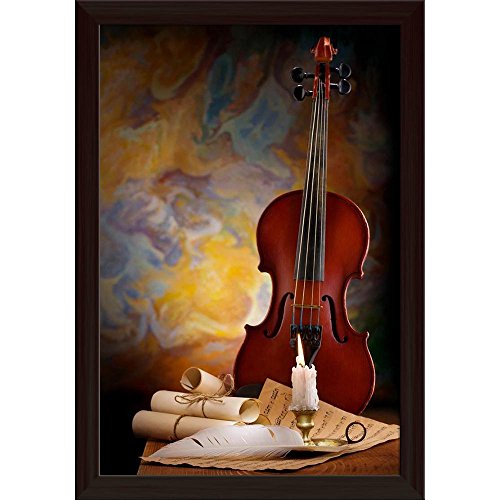 Image of ArtzFolio Antique Music Tabletop Painting Dark Brown Frame 6 x 8.3 inch (15 x 21 cms)