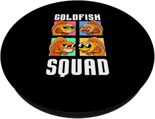 Miniatura 2 de Goldfish Squad Team Fish Ironic Saying Sunglasses PopSockets Swappable PopGrip