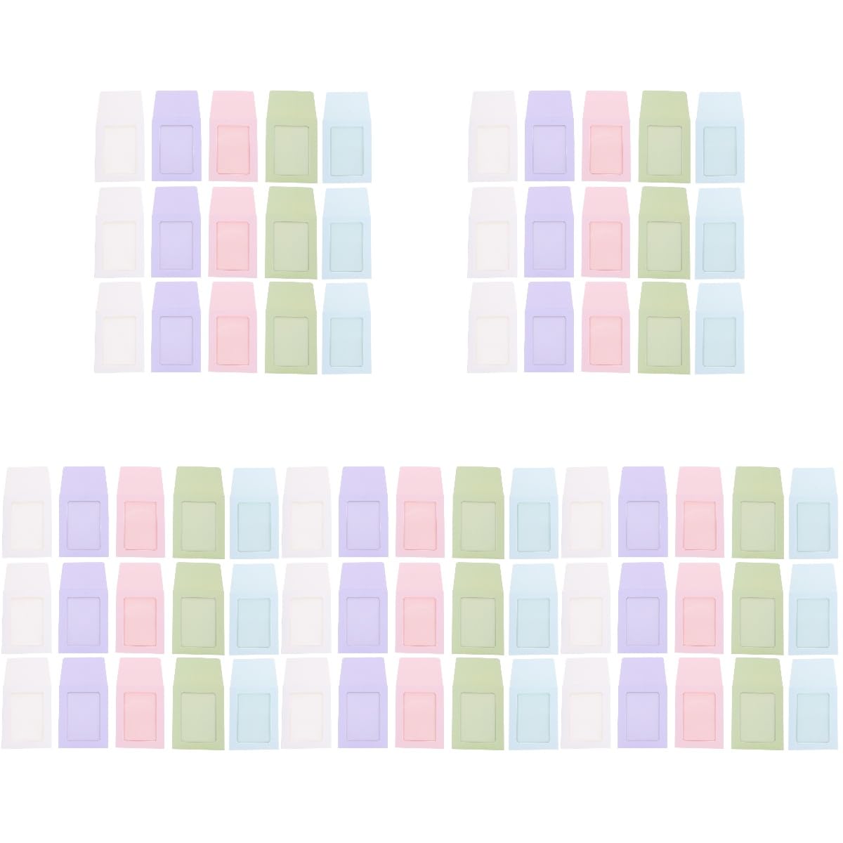 HOMSFOU 5 Set Custodie Per Carte Colorate Maniche Trasparenti Per Foto E Design E Facile Usare Per E 50 Pezzi * 5