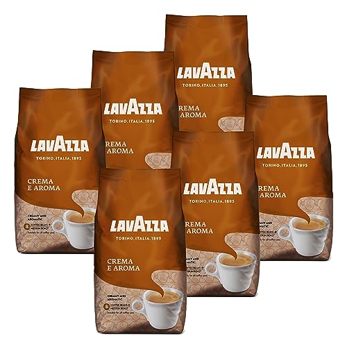 Lavazza Crema e Aroma, Café en Grano, Pack de 6, 6 x 1000g