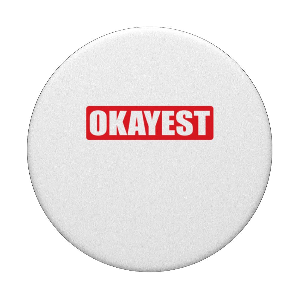 Funny Curator Shirt - World's Okayest Curator PopSockets Swappable PopGrip, Black - Image 3