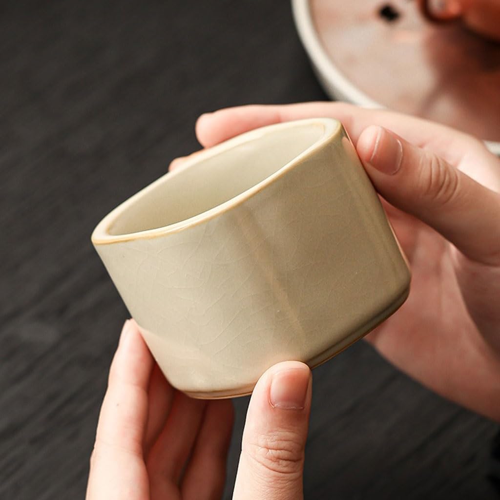 GSOUL Kungfu Tea cup Retro Creative Teacup Personal Owner Cup Ceramic Kung Fu Tea Set Drinking Single Small Tea Cups