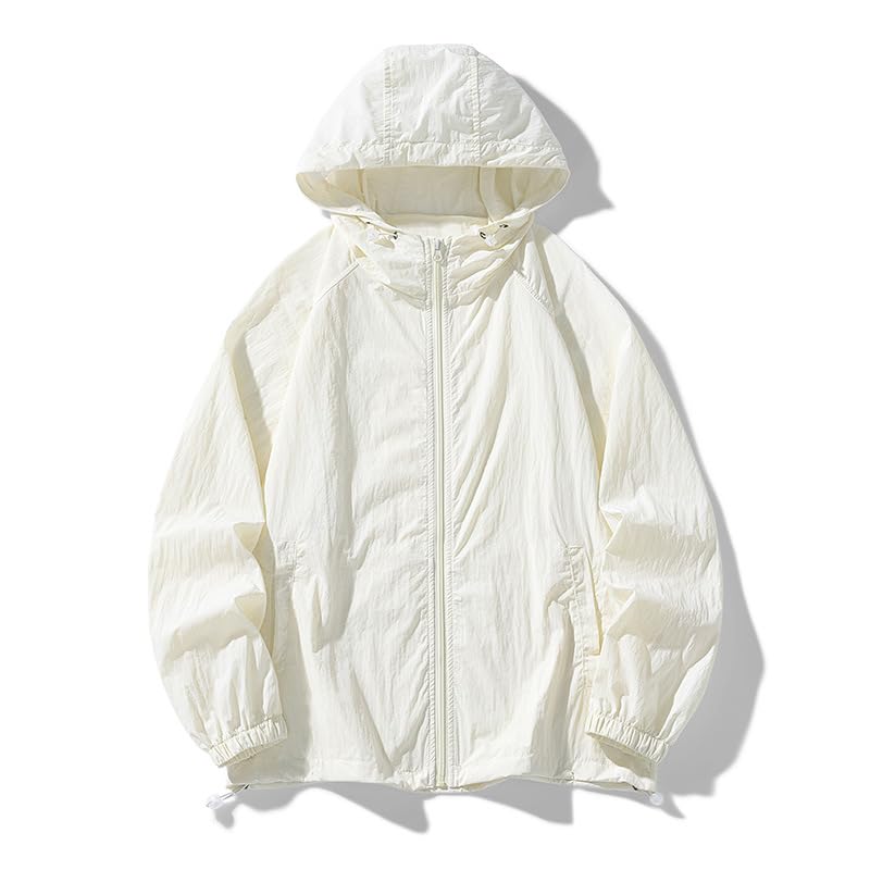 [Apparlxer] ラッシュガード パーカー メンズ レディース UV カット 接触冷感 超軽量 薄手 長袖 フード付き 速乾 通気 無地 体型カバー シンプル おしゃれ 大きいサイズ 海遊び 登山 アウトドア 普段着 夏用