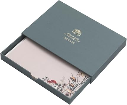 Papier Keep in Touch Modern Notecard Set - 12 Notecards | Four Elegant Designs | Write Your Own Letters & Messages | Thank You, Change Of Address, Gift, Baby Shower, Get Well Soon Or Birthday Cards