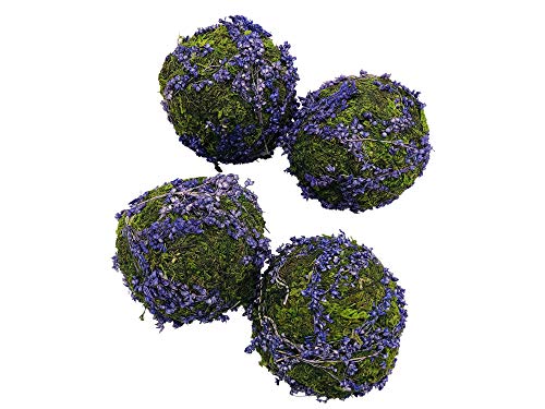 Natural Purple Moss Decorative Ball,Handmade (2.8"-Set Of 6) #TOP3