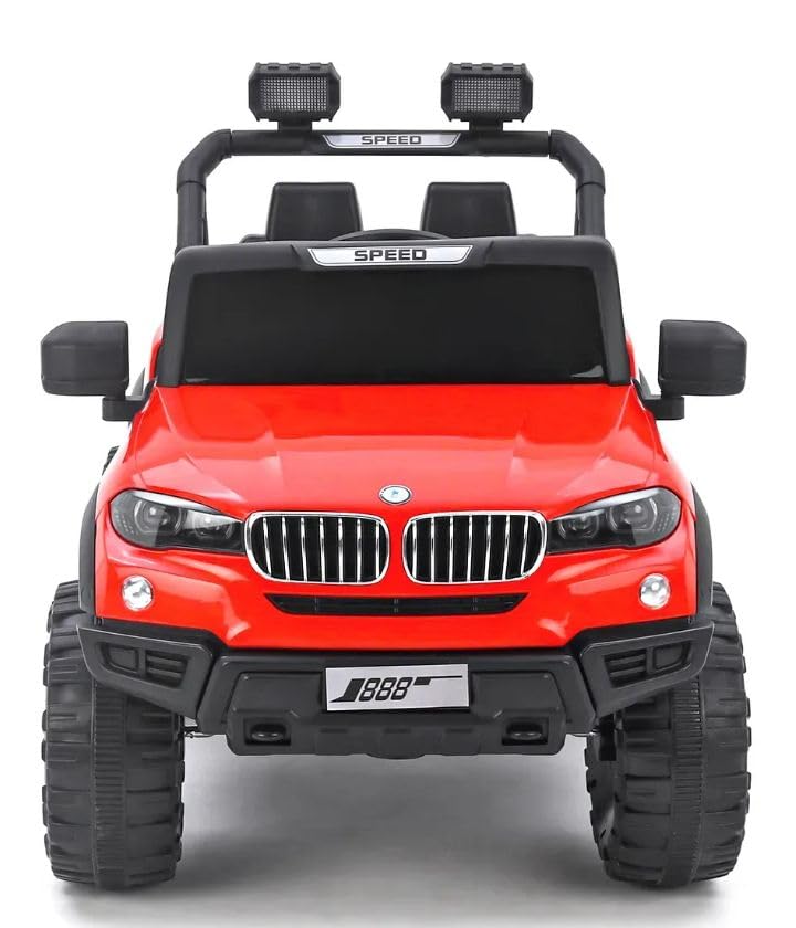 Image of SKYA STAR 888 Jeep 12 Vlot Battery Operated Rechargeable Ride on Jeep for Kids with Remote Control, 2 to 7 Years, Red