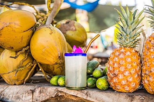 Miniatura 4 de Hummingbird Glass Straws Pajitas reutilizables extralargas de 12 pulgadas x 0.374 in (paquete de 4 unidades, naranja, azul, verde, verde azulado)