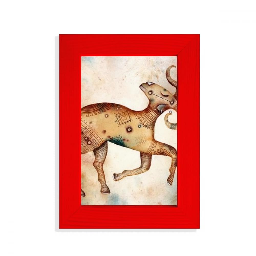 Cadre photo zodiaque Bélier rouge Mars Avril de style astrologique