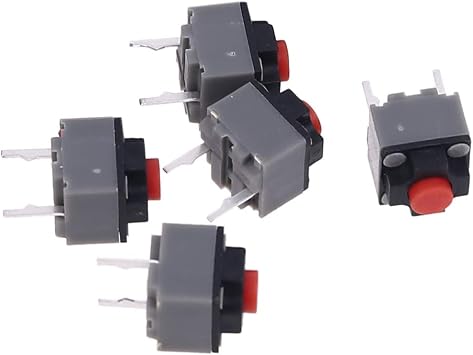 5 قطع ماوس مايكرو سويتش 6x6x7.3mm مربع صامت مايكرو زر استبدال الماوس DIP مايكروسويتش صبغ