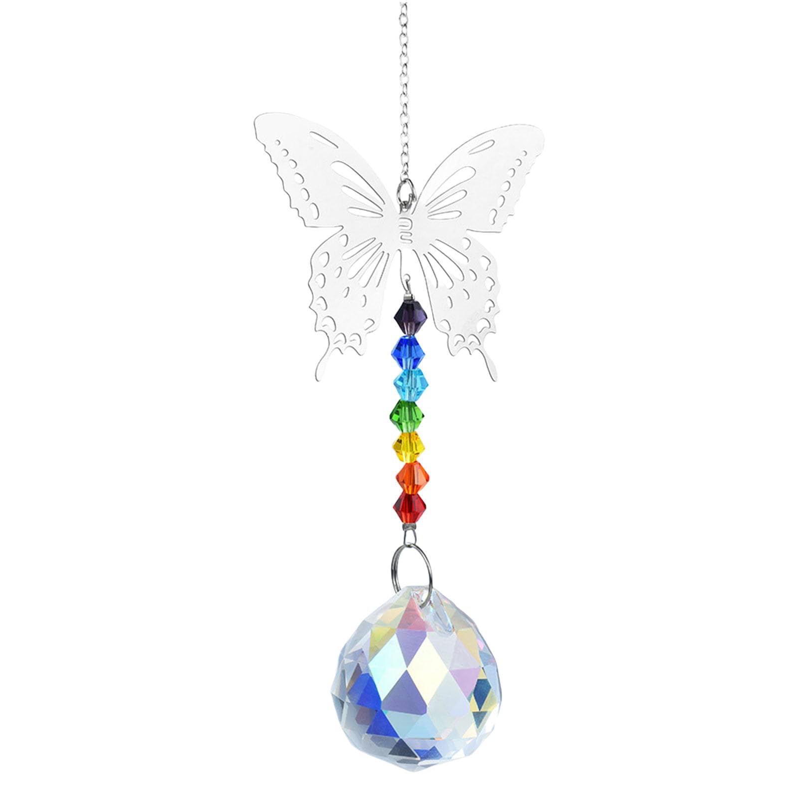 Tsmory As Shown In The Figure Crystal Suncatchers With Butterfly Pendant Charm Window Hanging Ornament Sunlight Reflection Outdoor And Indoor Decors