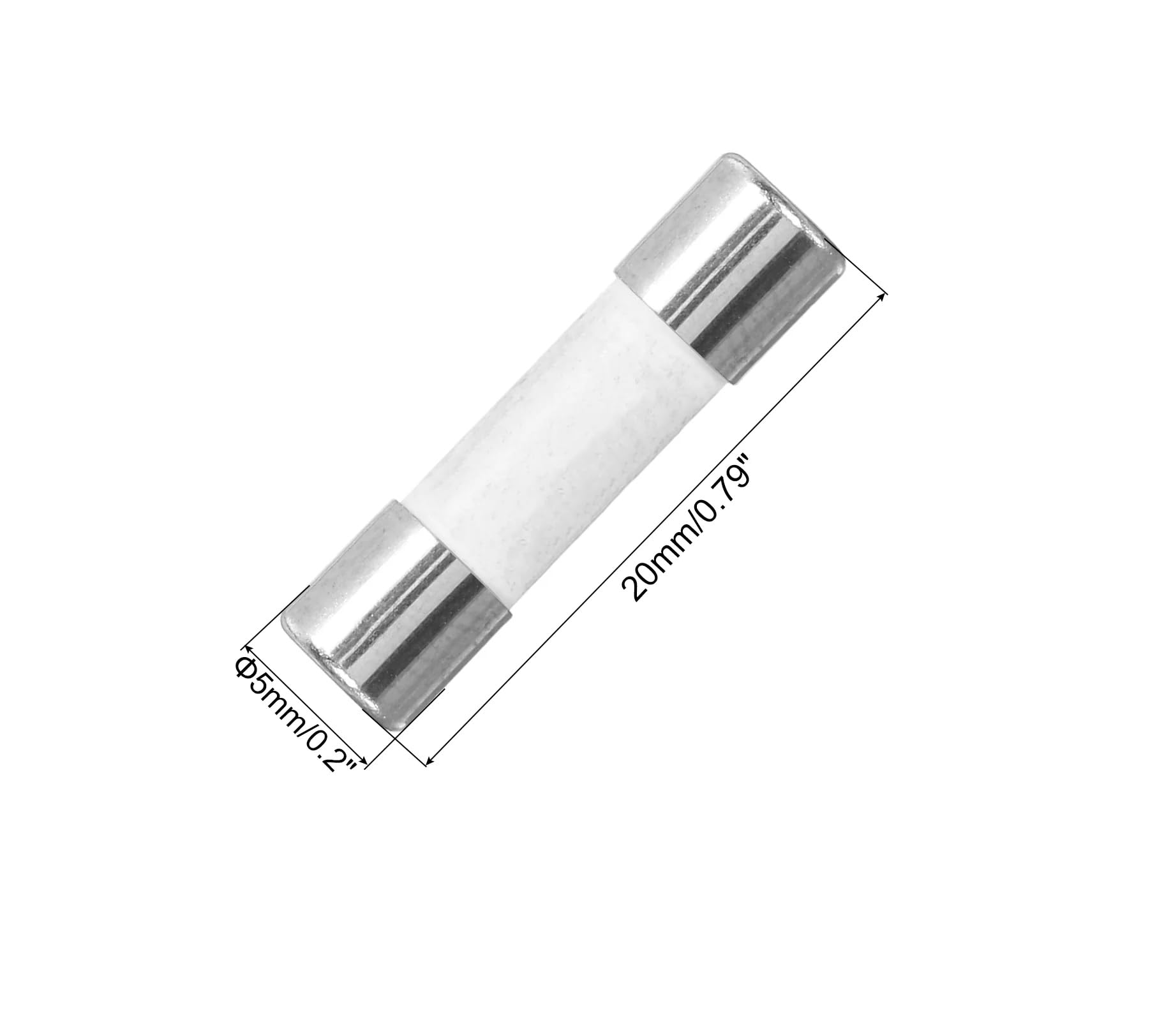 SOOTRA_ Ceramic Fast Blow Fuse, 5 Amp, 250V, Size- 5x20mm - Pakc