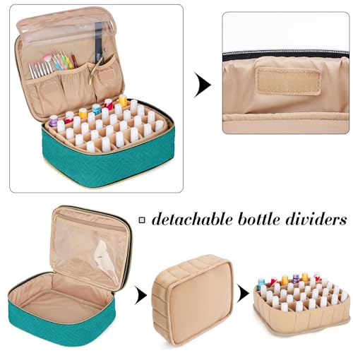 Neceser esmaltes de uñas con bolsillos de herramientas Luxja 3