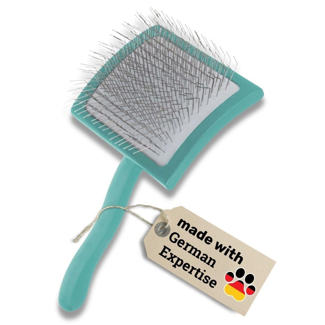 EHASO Hochwertige Hundebürste Multibrush türkis, große Ausführung | Entfernen Sie mühelos und schmerzfrei
