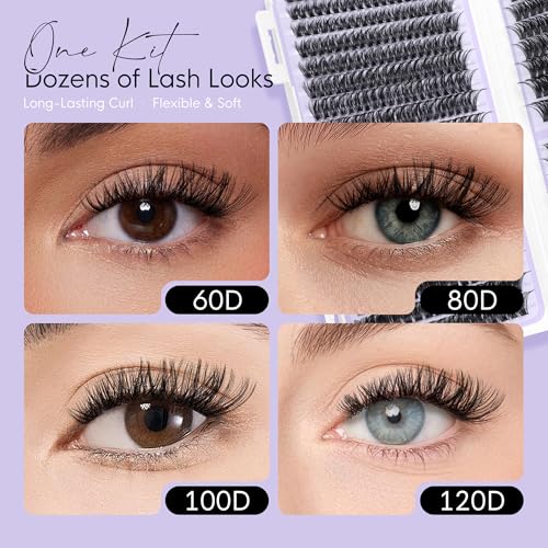 BEYELIAN Wimpern Cluster Set, D-Curl Volume Lashes, Wimpern Extensions – Ansicht 5