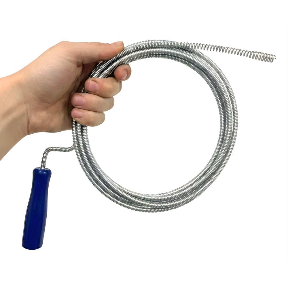 Lavatap Chrome - Drain Snake Pipe Cleaner 3 Metre Drain Unblocker For Sink Drain Unblocker Bath Drain Unblocker Shower Drain Unblocker Manual Drain Cleaner Flexible Steel Cable