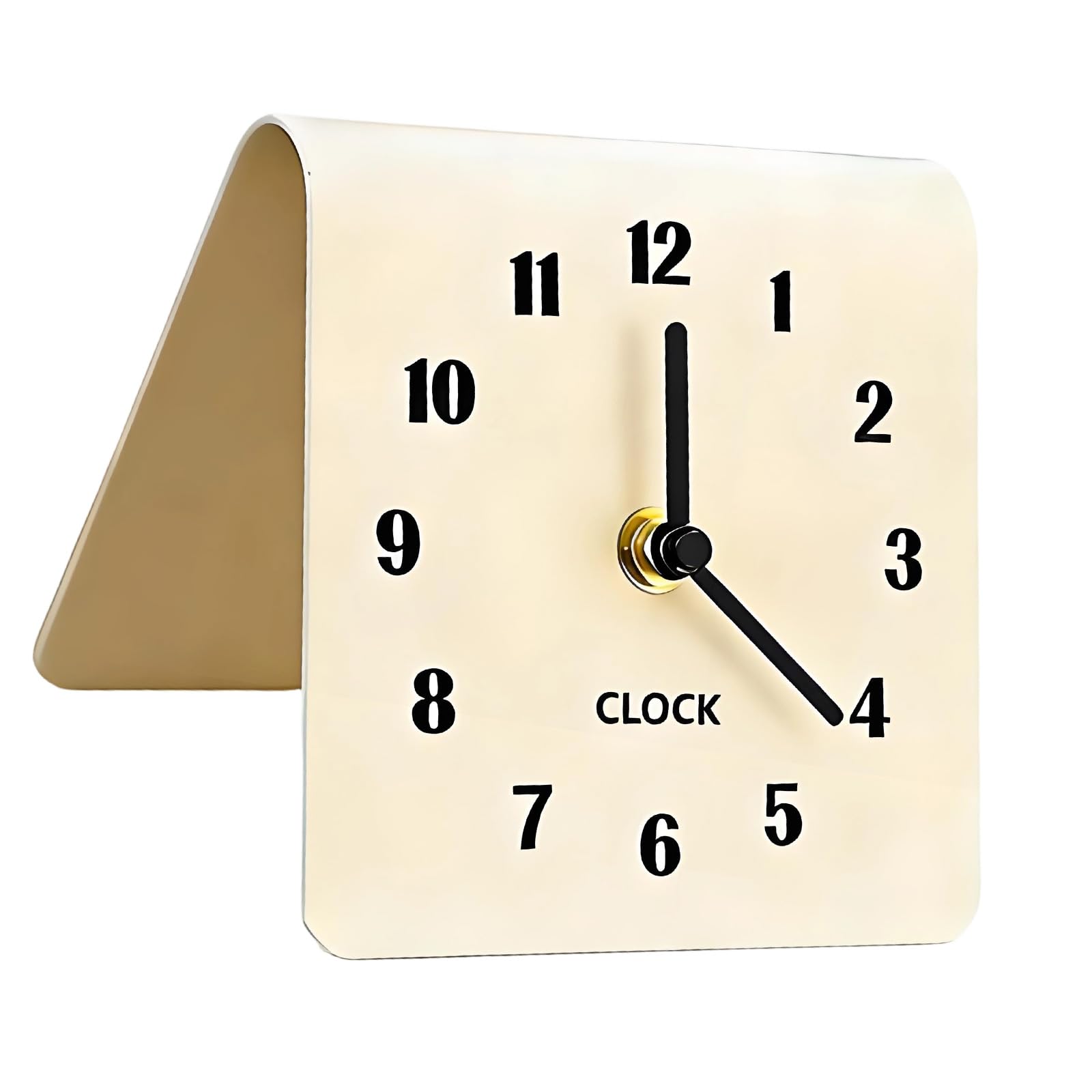 BELOWSYALER Analog Clock for Home Decors Quiet Operations Acrylic Shell Battery Operated Table Clock Birthday Acrylic Table Analog