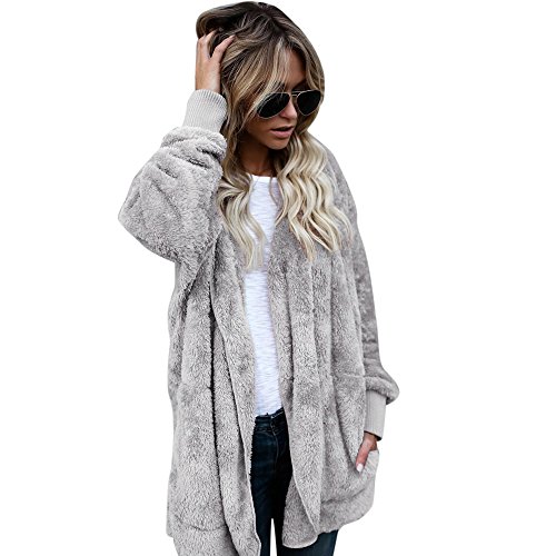 Mujeres Abrigo con Capucha de Abrigo Largo Manga Larga Chaqueta Sudaderas Parka...