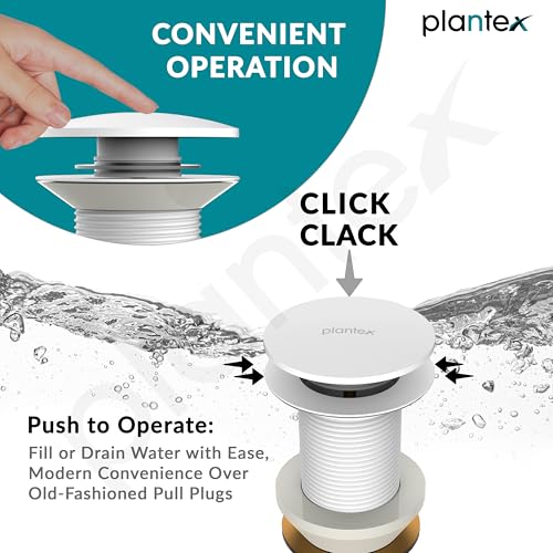 Image of Plantex Pure Brass Waste Coupling for Wash Basin / 5 inch Drain Out let System Full Thread Pop up Waste Coupling (Matt White - Pack of 1)