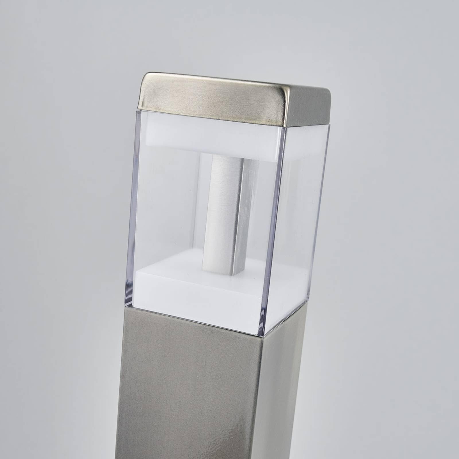 Lindby lampada da esterni (Moderno) colore Grigio, in Acciaio Inox lampadina inclusa Lampioncino paletto luminoso viale lampioncino