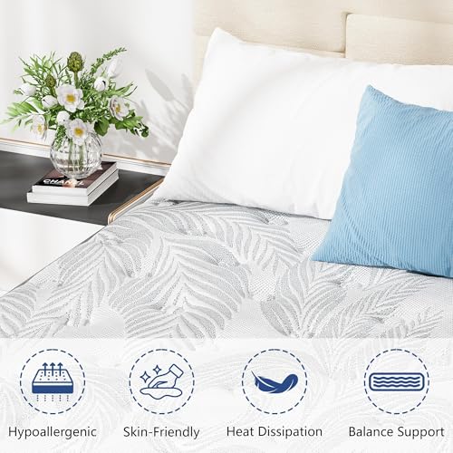 Image of King Size Mattress 12 inch, Medium Firm Hybrid Mattresses with Gel Cooling Memory Foam and Pocket Springs, King Mattress in a Box, Motion Isolation, Pressure Relief & Upgraded Support, CertiPUR-US