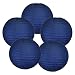 Just Artifacts 10" Navy Blue Paper Lanterns (Set of 5) - Click for more Chinese/Japanese Paper Lantern Colors & Sizes!