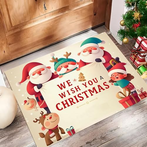Tapis de Noël lavable pour entrée propre avec chiens - 3