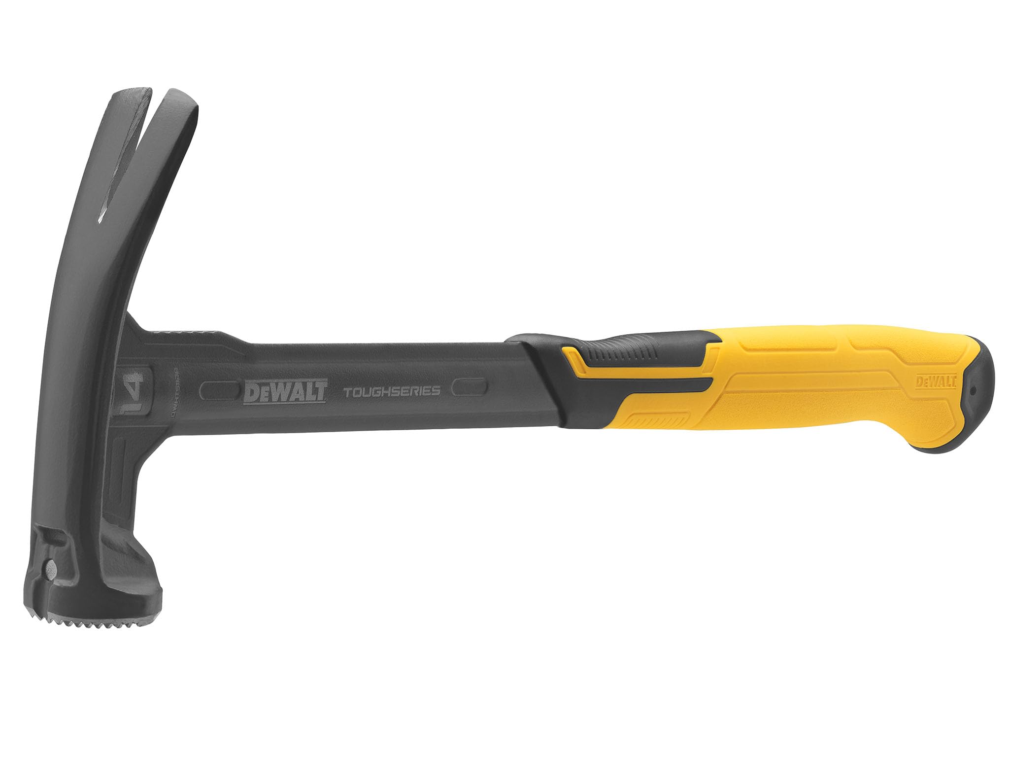 Dewalt Martello da carpentiere Mig Weld con testa zigrinata da 400 g, il suo design leggero produce un'oscillazione rapida e riduce la fatica.