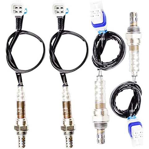 higherbro 4x Oxygen O2 Sensor for 2008 2009 2010 2011 2012 2013 Chevrolet Silverado 1500 4.8L/5.3L/6.0L/6.2L Upstream + Downstream Upper Lower Cover