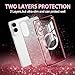 Casetego for Galaxy S25 Edge Case,Compatible with MagSafe,Clear Magnetic Glitter Gradient Sparkle Luxury Plated Soft TPU Bumper Full Camera Lens Protector for Samsung Galaxy S25 Edge,All Rose Gold