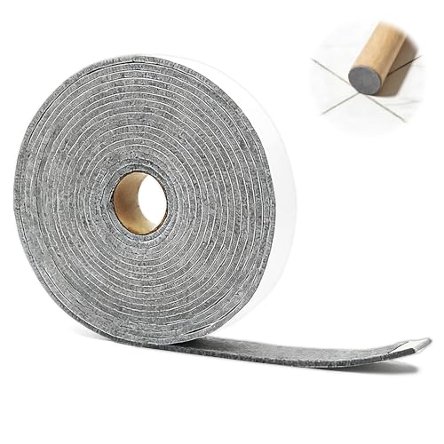 Hexizexi Filzband Selbstklebend 6m x 3cm x 0.4cm Filzstreifen Grau Filzklebeband Fenster Kondensationsabsorber Anti Condensation Feuchtigkeitsabsorber für Stühle Möbel Beliebige Form Zuschneidbar