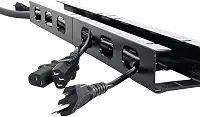 Organizador de Cabos e Fios oculto Baixo Mesa Guia de Cabos horizontal Modulado organiza 1 Metro - Marca Abcfixadores