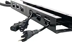 Organizador de Cabos e Fios oculto Baixo Mesa Guia de Cabos horizontal Modulado organiza 1 Metro - Marca Abcfixadores