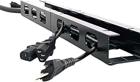 Organizador de Cabos e Fios oculto Baixo Mesa Guia de Cabos horizontal Modulado organiza 1 Metro - Marca Abcfixadores
