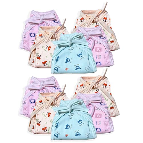 Image of MOM & SON Newborn Baby Cotton Nappy Langot for Boys & Girls | Soft Reusable Cloth Diaper with Tie Knot |Adjustable Washable & Reusable diaper | Unisex Infant Underwear | baby essentials, Breathable Skin-Friendly Nappy - 0-6 Months