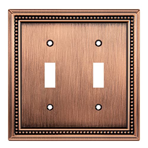 Henne Bery Sunken Pearls Heavy Duty Decorative Wall Plate Switch Plate Outlet Cover (Double Toggle...