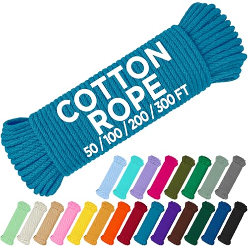 TECEUM Cotton Rope 3/16” (5 mm) – 100 FT...