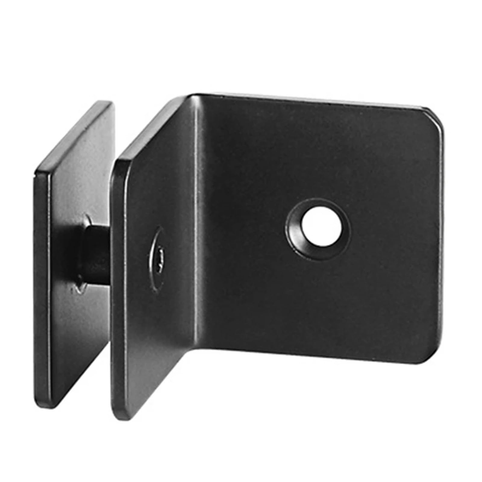 Wylqen Black Glass Clamp 2Pcs Bathroom Installation Frameless Glass Clamps 304 Stainless Steel Clip Set Construction For Bathroom Cabinet Wine Rack