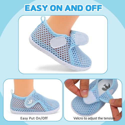 Image of FEETCITY Boys Girls Water Shoes Kids Aqua Socks Quick Dry Barefoot for Beach Swimming Pool