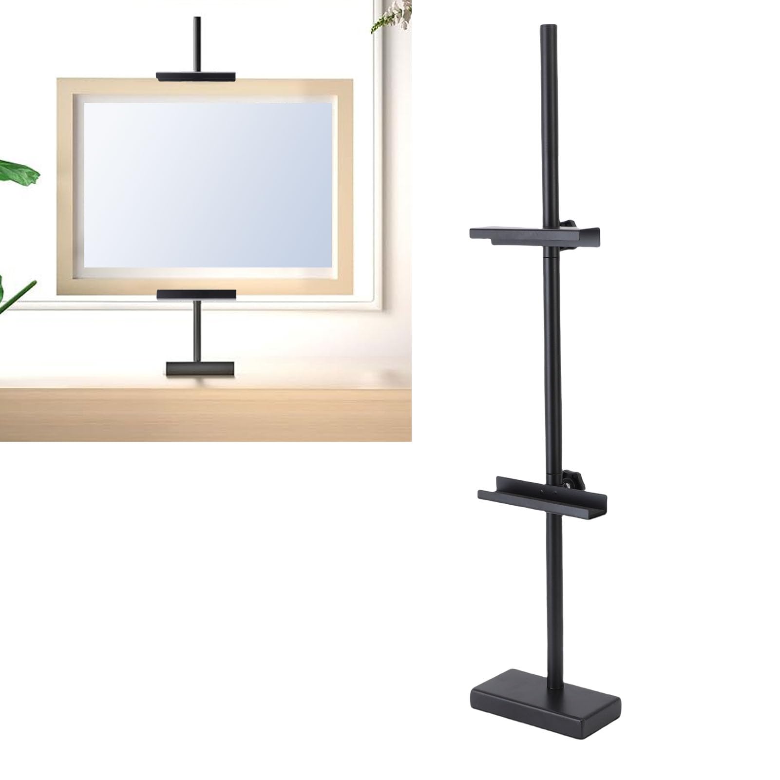 GLOGLOW Support de Cadre Réglable, Chevalet de Table en Métal, Support d'affichage pour œuvres d'art, Toile, Photos, Certificats jusqu'à 29,7 Pouces de Hauteur, Base Antidérapante, Utilisation