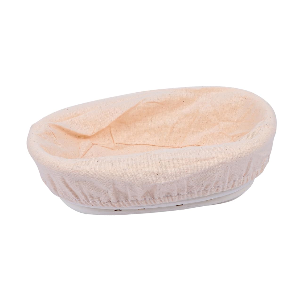 OUNONA 1 PC Oval Rattan Bread Proofing Basket with Lining Essential Baking Tool for Sourdough Easy to Clean and Reusable for Home Bakers and Beginners