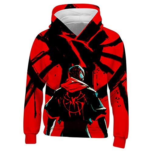 Mi-les Mo-rales Boys And Girls Hoodie Sweater 3D Print Graphic Sweatshirt Casual Pullover Children's Youth M